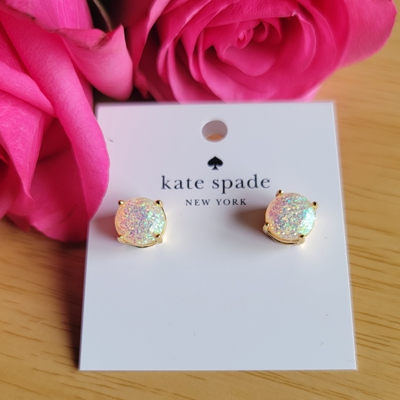 Kste Spade Jewelry - KATE SPADE Glitter Gumdrop Opal stud earrings.NWT*